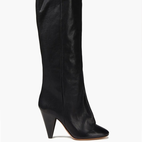 NEW with Tags Isabel Marant Black Leather Knee High Boots - Picture 1 of 5